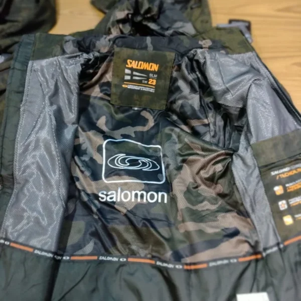 Venta Campera Salomon camuflada Verde Negra - Image 6